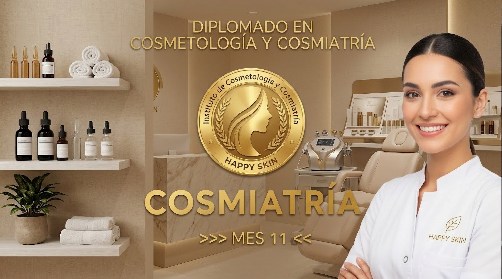 Mes 11: Cosmetología Cosmiatría [Diplomado Cosmetología y Cosmeatría]